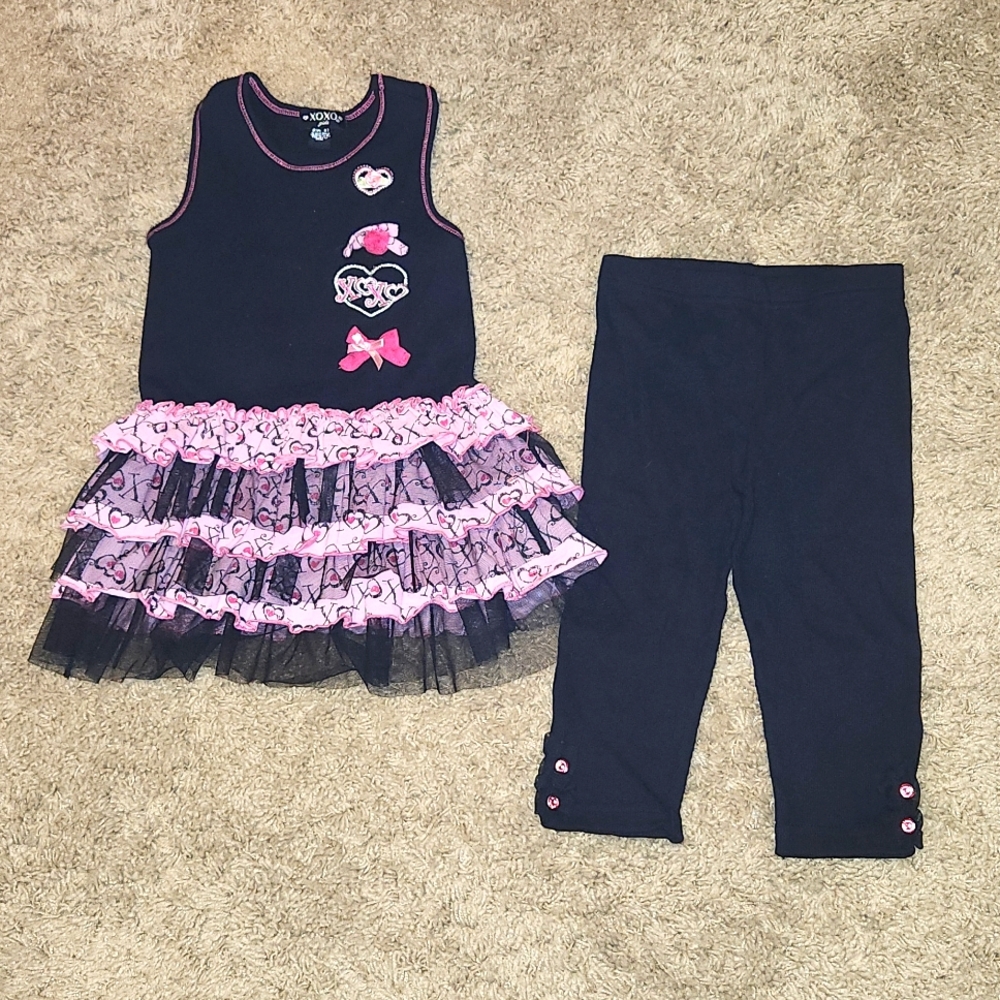 XOXO girl lace tutu dress & matching leggings size 4T Brand New Never Worn.
